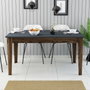 Hanah Home Milan 513 Mesa de Comedor Nogal y Antracita
